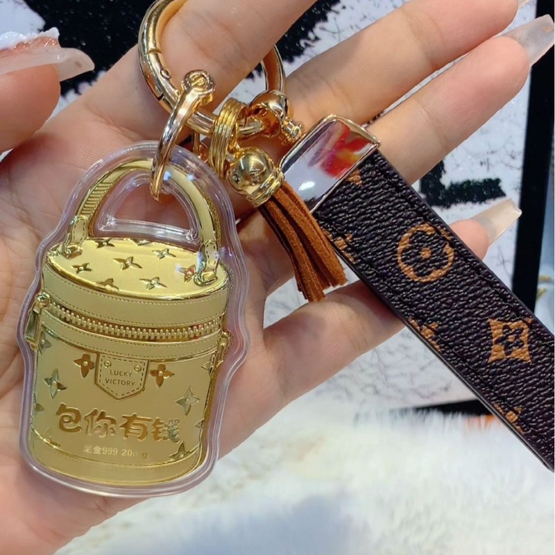 深圳水贝足金999包你有钱钥匙扣包包配饰挂件黄金送女友直播同款|undefined