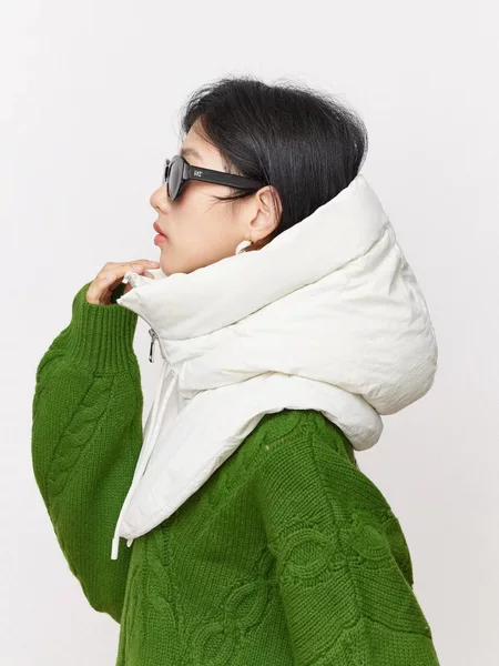 Shawl All-in-One Hat Winter Warm Cold-proof Down Cotton Hat Shawl-style Cape Cute Cold-proof Hat