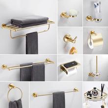 外贸卫浴毛巾架304不锈钢浴巾架卫生间毛巾杆置物架挂件套装组合