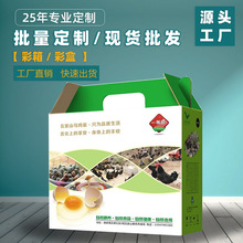 雞蛋手提包裝箱食品土雞蛋彩印禮盒瓦楞紙箱承文印刷廠家免費設計