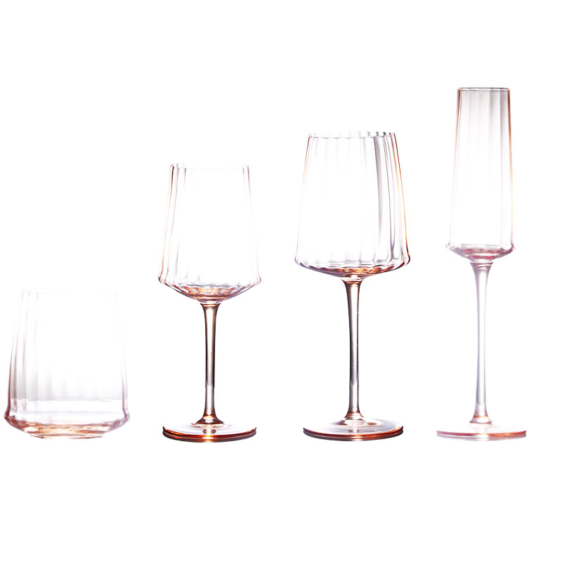 Copa de Cristal Marrón para Vino, Vidrio, con Rayas, para Vino Tinto image 5