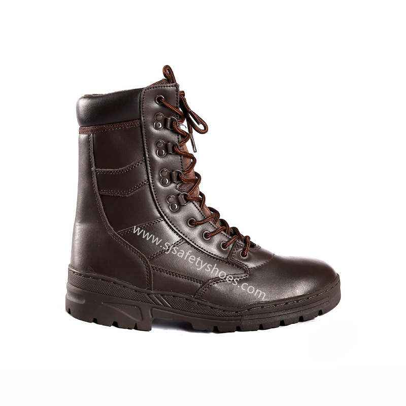 Cross-Border Men's Safety Shoes Steel Toe High-Quality Safety Boots Leather Anti-Slip Safety Boots High-Top Work Boots