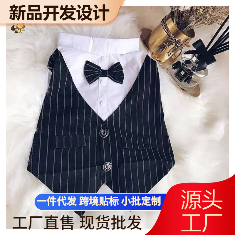 Pet Dog and Cat Blazer Teddy Small Size Dogs and Cat Spring and Summer Dog Clothes Thin Suit Shirt Jacket