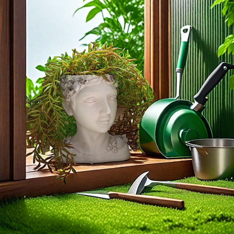 Transfronterizos hogares de almacenamiento jardín creativo cuerpo grueso de resina verde adornos decorativos hechos a mano lindos