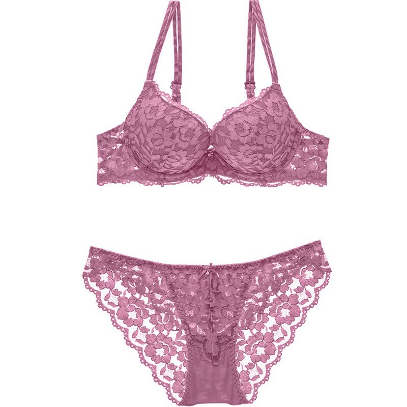 Sexy wireless bra, supporting push up bra, set