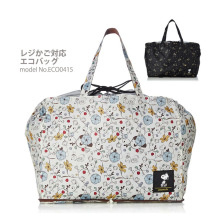 防泼水牛津内里涂银里布大容量可折叠抽绳超市购物袋收纳野餐包