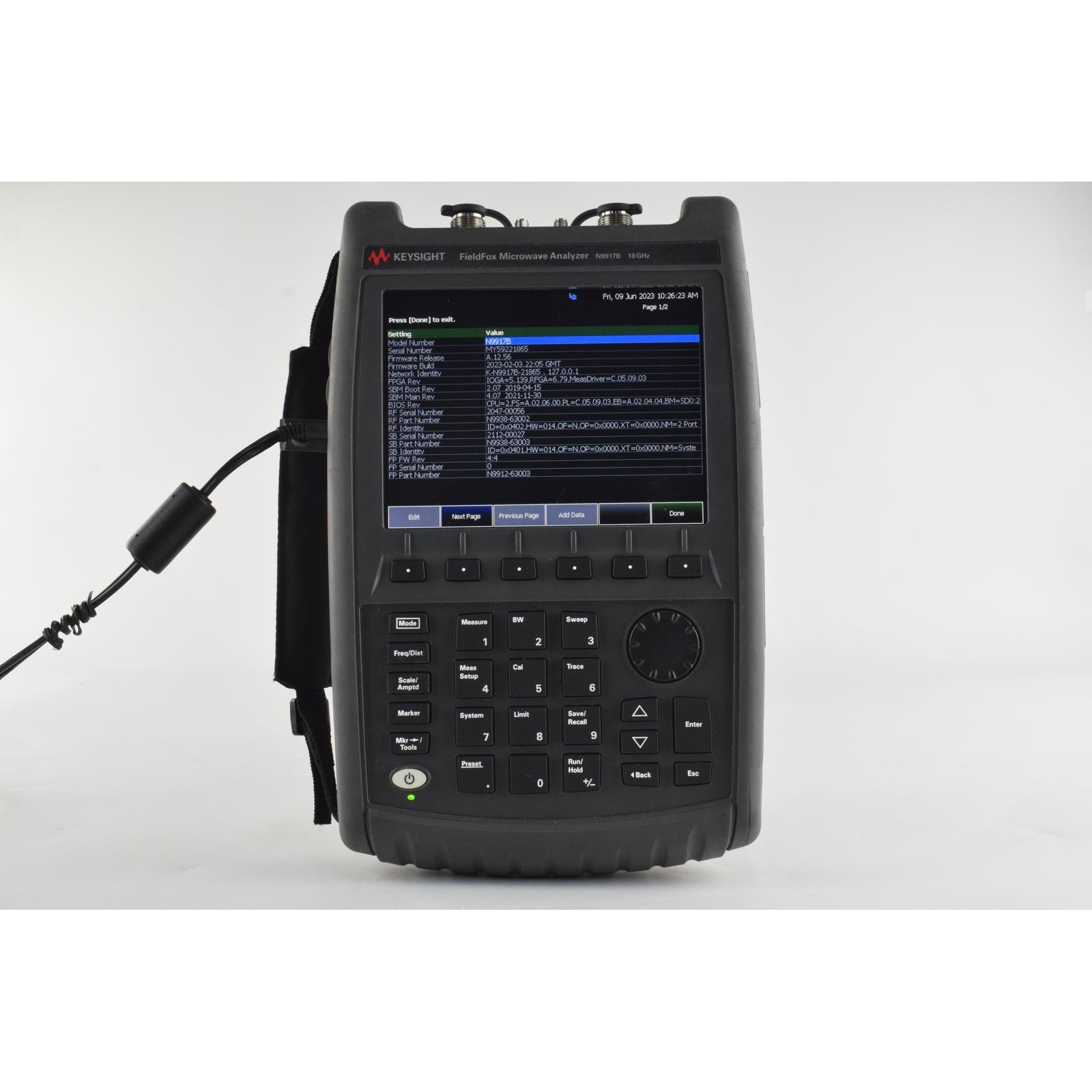 Keysight 是德科技 N9917B FieldFox 手持式微波分析仪，18 GHz