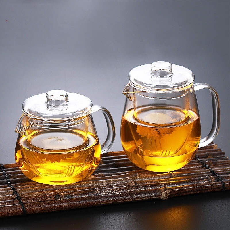 Glass Teapot Penguin Pot Thickened High Borosilicate Household Teapot for Brewing Tea Large Capacity for Stove Brewing High Borosilicate