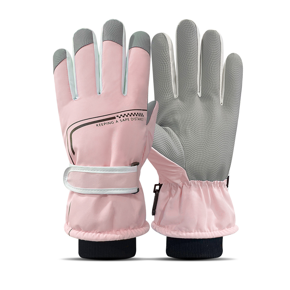 Guantes de esquí para hombres y mujeres en invierno, resistentes al viento y al frío, guantes cálidos con forro polar y engrosados, guantes antideslizantes con pantalla táctil para ciclismo al aire libre image 53