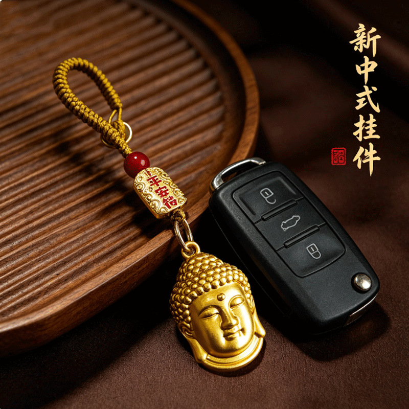 Exquisitely carved Buddha amulet pendant with adjustable woven strap, suitable for daily commuting, three-dimensional relief Exquisitely carved Buddha amulet pendant with adjustable woven strap, suitable for daily commuting, three-dimensional relief