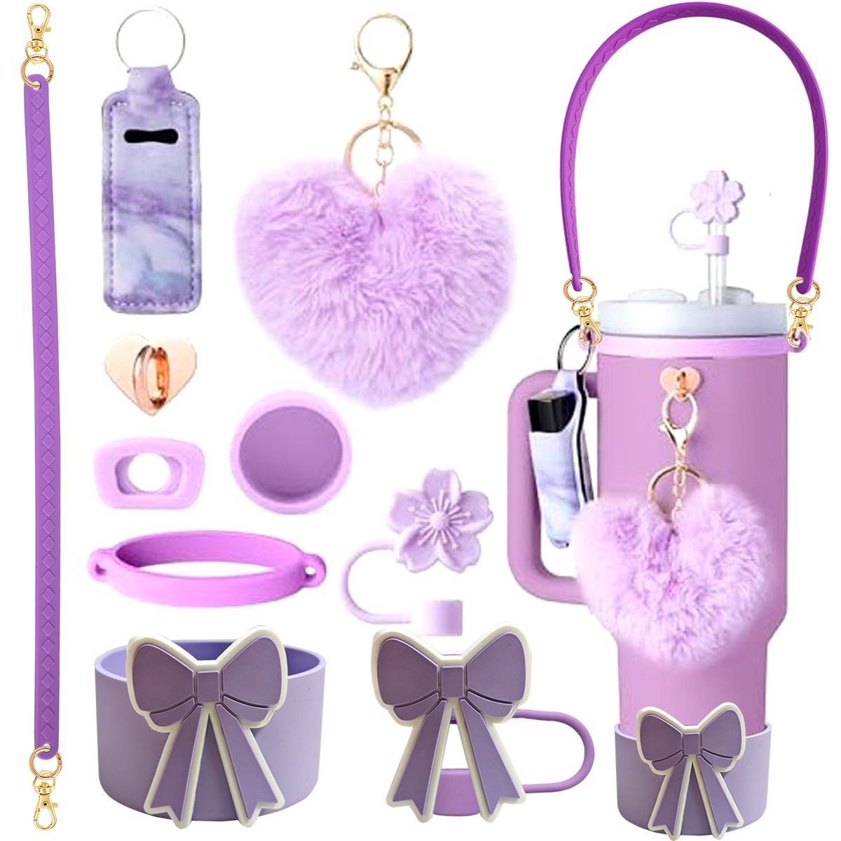 Accesorios de Amazon Stanley 40oz tejido corda de mano flor nudo gorra de paja cubierta taza colgante de pelo