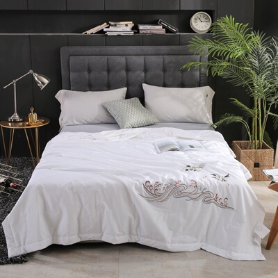 微瑕高货绣花纯棉夏被不退不换