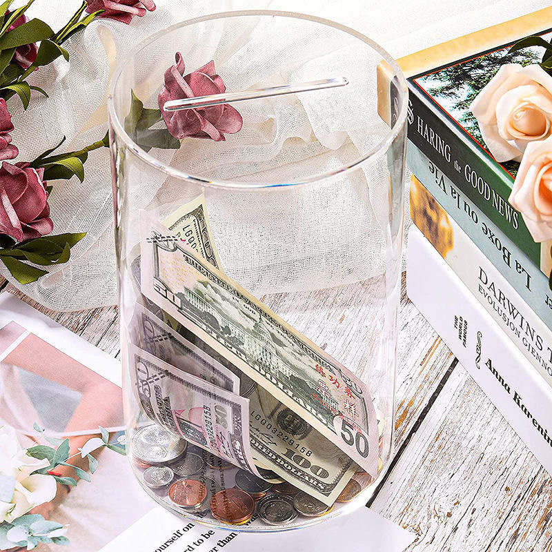 Hucha de acrílico transparente estudiante alcancía gran capacidad alcancía niños creativos alcancía sólo guardar