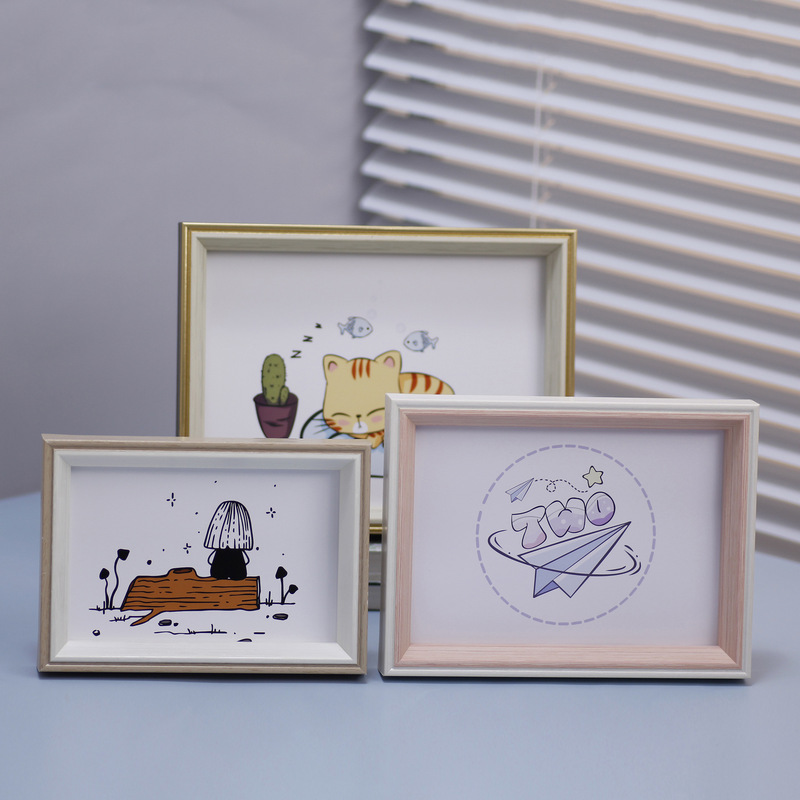 [Large Quantity Discount] Casual Photo Frame Table 6781012inch A45 Pastoral Photo Frame Wall Hanging Photo Living Room