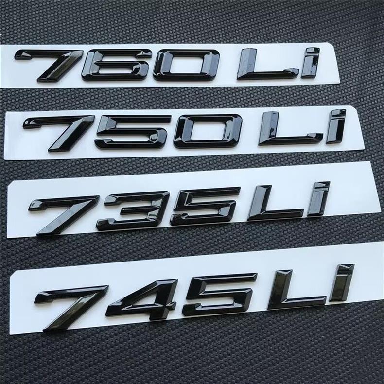 BMW rear emblem for the new 7 Series: 730LI/740LI/745LI/750LI/760LI – lettering, car logo, and number emblem modification