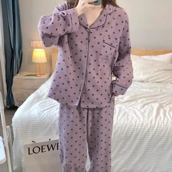 purple cute demi-season autumn pijama