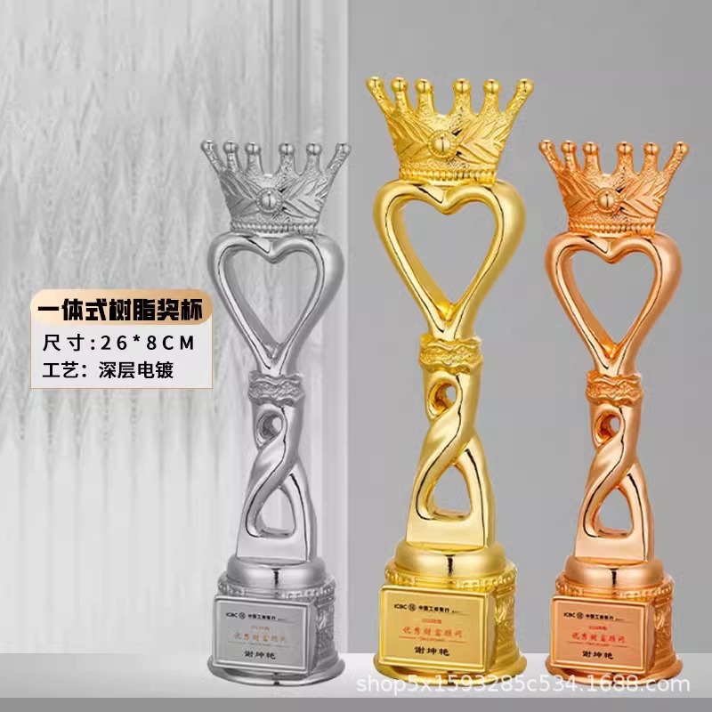 Trofeos de resina grabado metal artesanía decoración alta sensación de danza creativa estrella de pentagramas medalla pulgar personalizada