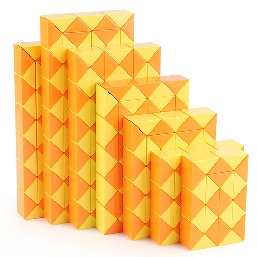 Pointsheng New Product Orange, Purple, Pink 24-Section Transformable Magic Tile Folding Magic Snakes Magic Tiles Toy 3D Stereo Folding Magic Tiles