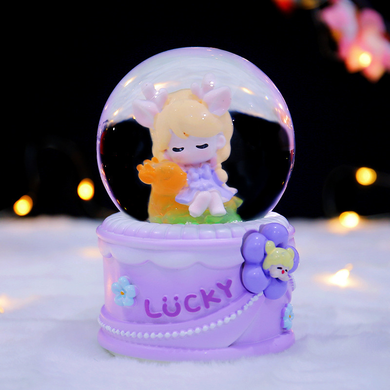 Nueva princesa conducción para soñar princesa Castillo caja de música de dibujos animados bola de cristal bola de agua creativa decoración de escritorio adornos