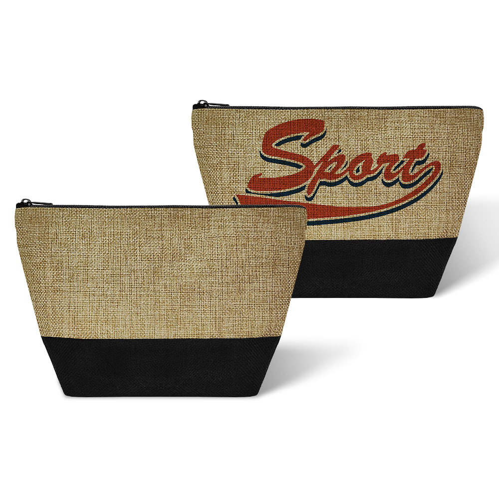 Nuevo bolso de lino bolsa de transferencia térmica de lino bolsa de cosméticos sublimación ropa bolsa de cosméticos material de impresión al por mayor