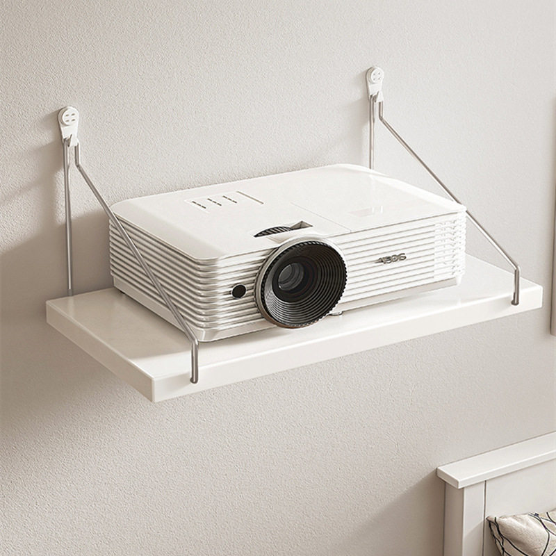 No-drill projector wall mount bracket, universal bedside/wall storage rack, pan-tilt tray storage unit.