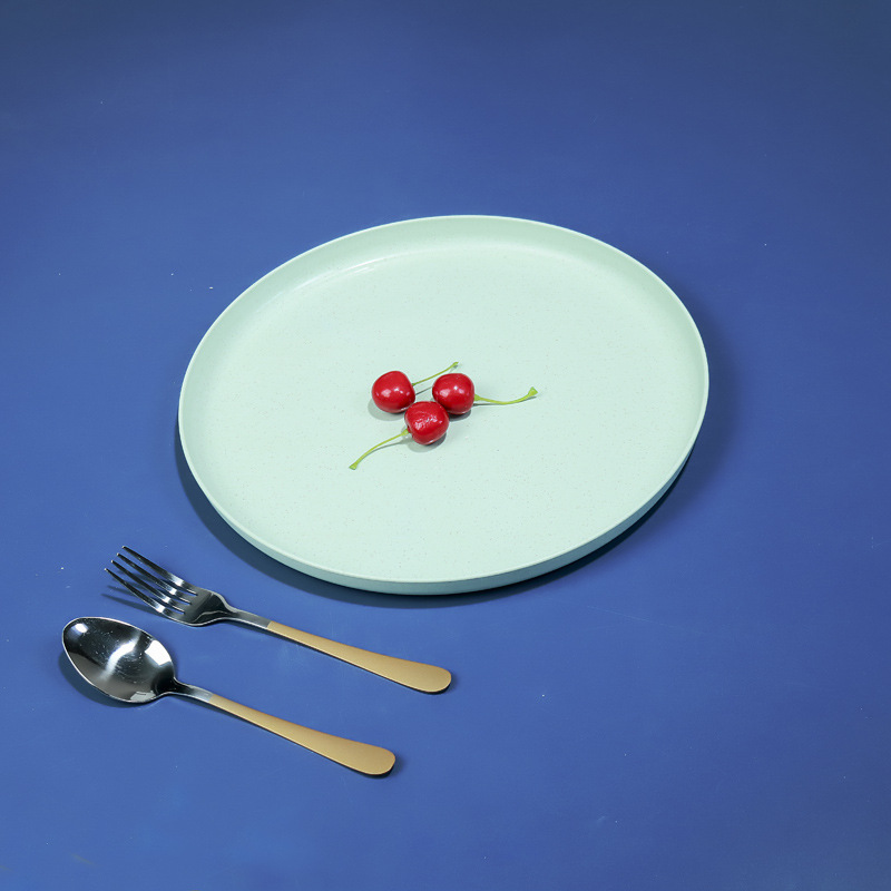 30cm bandeja redonda paja de trigo placa hogar taza de té Placa de fruta Placa de puesto bandeja placa resistente a la caída