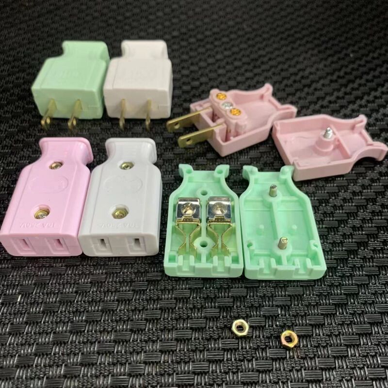 Foreign trade two-plug female plug male plug two-pole candy packaging three-color plug color cross-border supply Southeast Asian countries