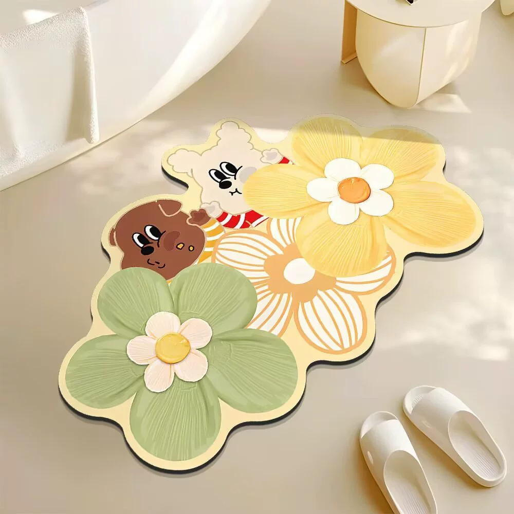 Мультяшный коврик для домашней ванной коврик для ванной ванной всасывающий коврик для ног коврик для туалета коврик для дома