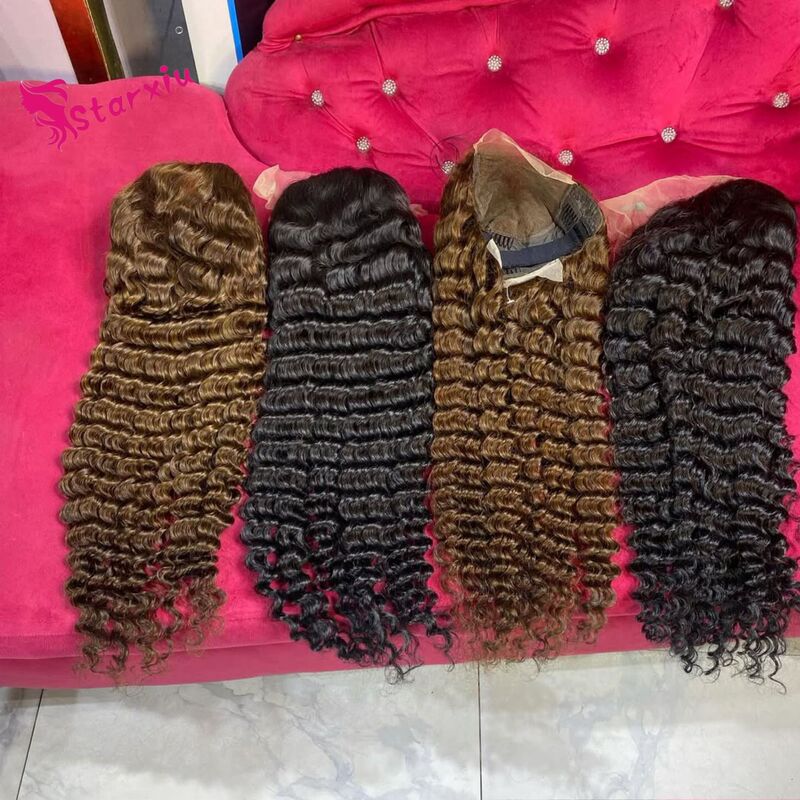 12A deep wave factory wigsfellフロンタル本物の髪のレースのヘッドカバークロスボーダー欧米|undefined