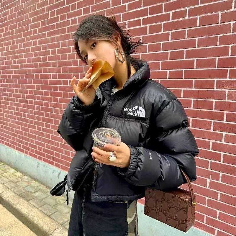 North American version of the Kendall Jenner style high-waisted short cotton coat 1996, fluffy, thickened, warm, fashionable winter jacket for women