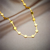 Golden necklace stainless steel, small choker, design fashionable chain for key bag , European style, simple and elegant design, light luxury style