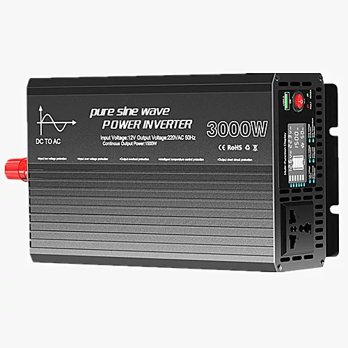 Новый инвертор синусоидального типа чистой волны DC12V/24V в AC220/110V LCD 3000W инвертор