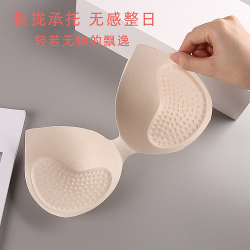 Bra insert pad, sponge chest pad, sports backless bra pad, heart-shaped sweat-absorbent pad, one-piece cross-border foreign trade factory