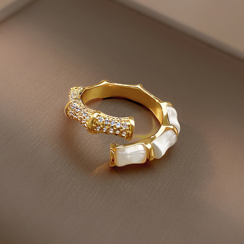 Daily, Date Occasion Copper Material Wholesale Jewelry Elegant Heart Shape Crown Flower Copper Artificial Pearls Zircon Inlay Open Rings