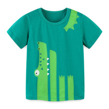 夏季新品童裝歐美風寶寶圓領短袖t恤卡通印花兒童t恤衫一件代發