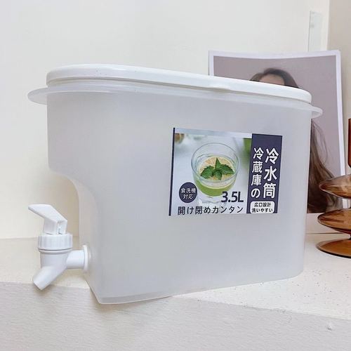 冰箱冷水壶带龙头凉水壶家用大容量耐高温塑料饮料桶果茶壶冷泡壶