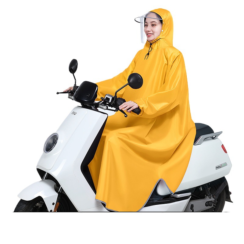 전기 배터리 자동차 슬리브 비옷 남녀 오토바이 긴 전신 안티 비바람 두꺼운 싱글 라이딩 골드
