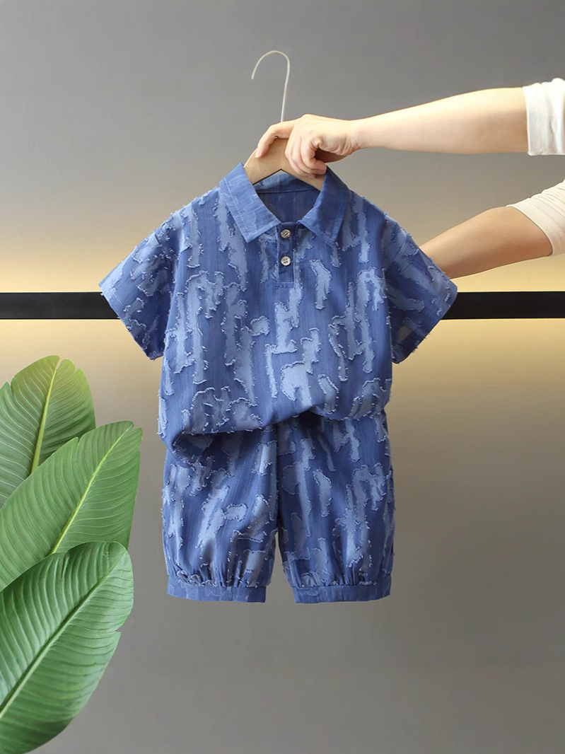 Conjunto de Verano para Niños 8079, Estilo 2026, Conjunto de Dos Piezas Elegante para Niños, Ropa de Verano Informal y Ligera para Bebés, Tendencia