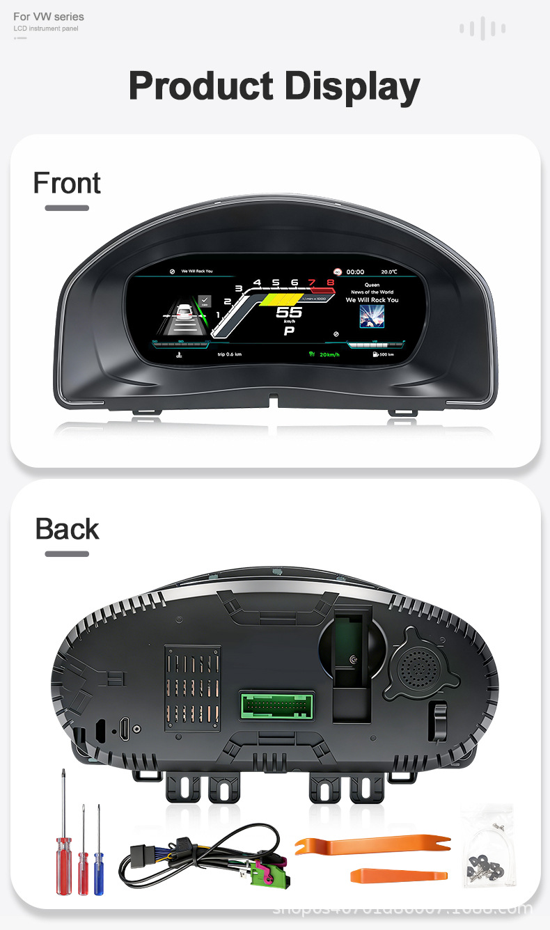 Suitable for 2009-2016 Volkswagen Scirocco Car Lcd Dashboard Modification Digital Odometer