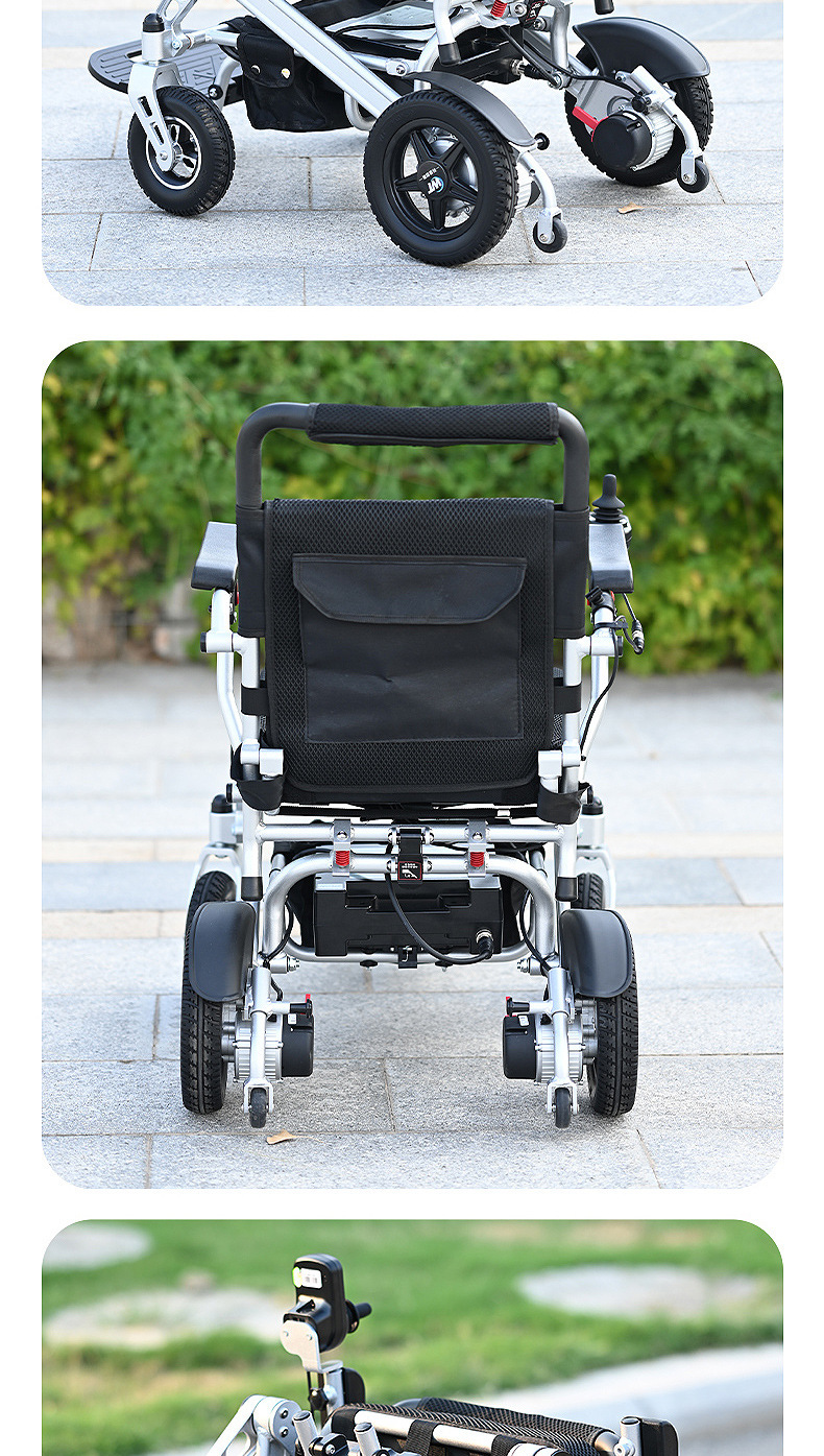 Billion Aluminum Alloy Folding Electric Wheelchair for the Elderly Lightweight Foldable Electric Scooter Wheelchair