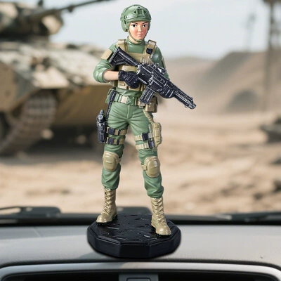 Car ornaments Hand-Made Souvenir Three-Person Warrior - delta-female-warrior-no-3