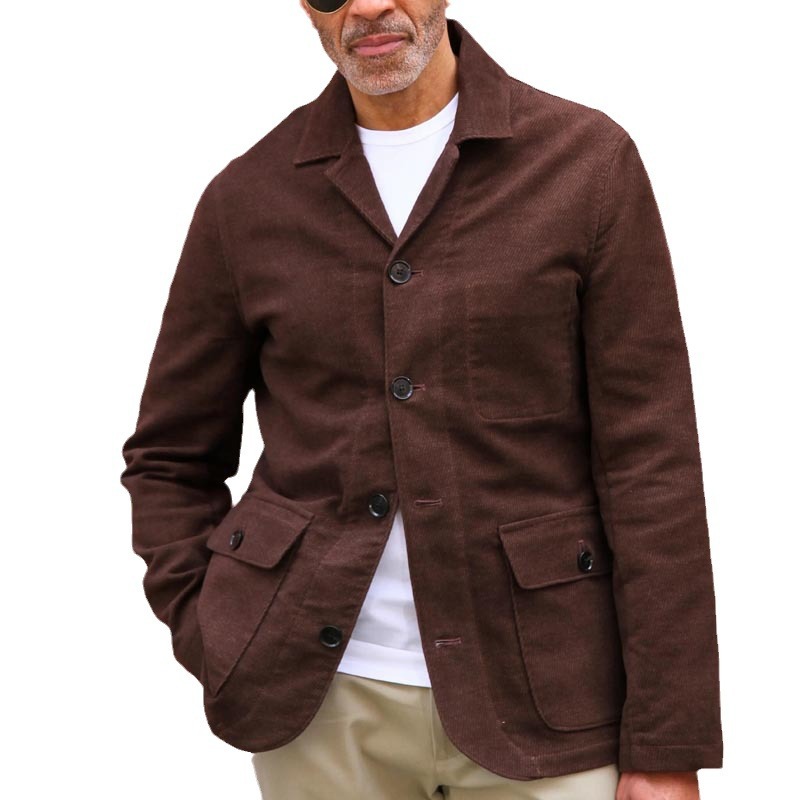 2024 men's spring and autumn cotton linen suit British style jacket top men_voghion.com