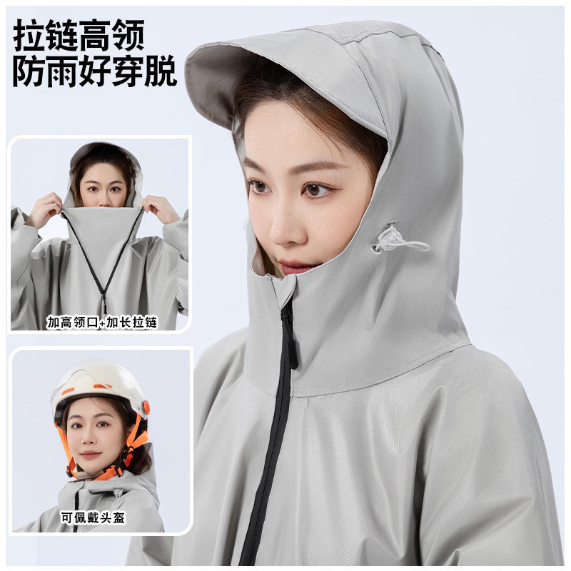 Impermeables para vehículos eléctricos, engrosamiento y alargamiento de todo el cuerpo, protección contra tormentas de lluvia, motocicleta para adultos, batería, poncho, impermeable para montar con mangas