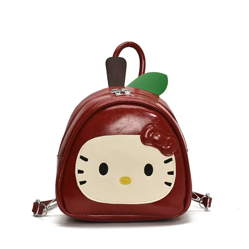 Hello kitty, red small backpack, cartoon universal shoulder bag