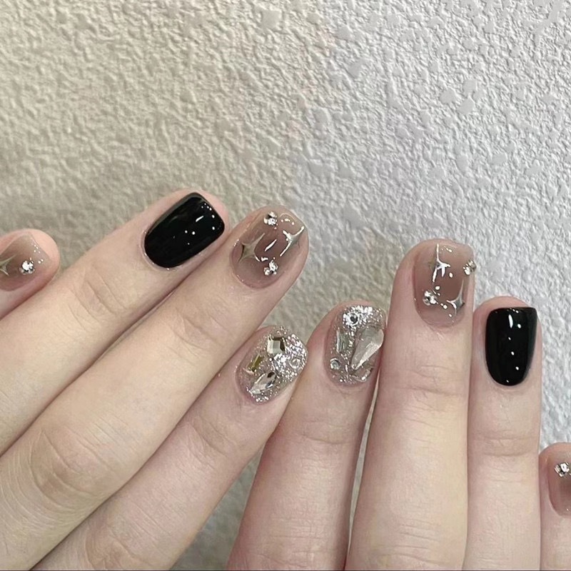 Yiyi Dance 10 piezas de uñas hechas a mano, terapia de luz, uñas, dopamina, uñas, uñas, parches al por mayor