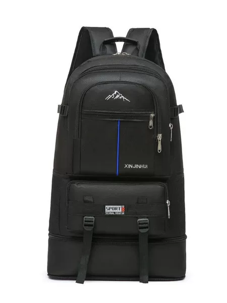 Outdoor Backpack, Large Capacity, Water-Repellent, Men's Travel Bag, Oxford Cloth Mountaineering Hiking Luggage Bag
