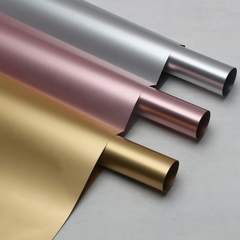 Huaxi doble cara papel de oro lipa papel de embalaje de flores engrosado impermeable oro de papel elegantemente florista ramo abierto papel de embalaje de flores