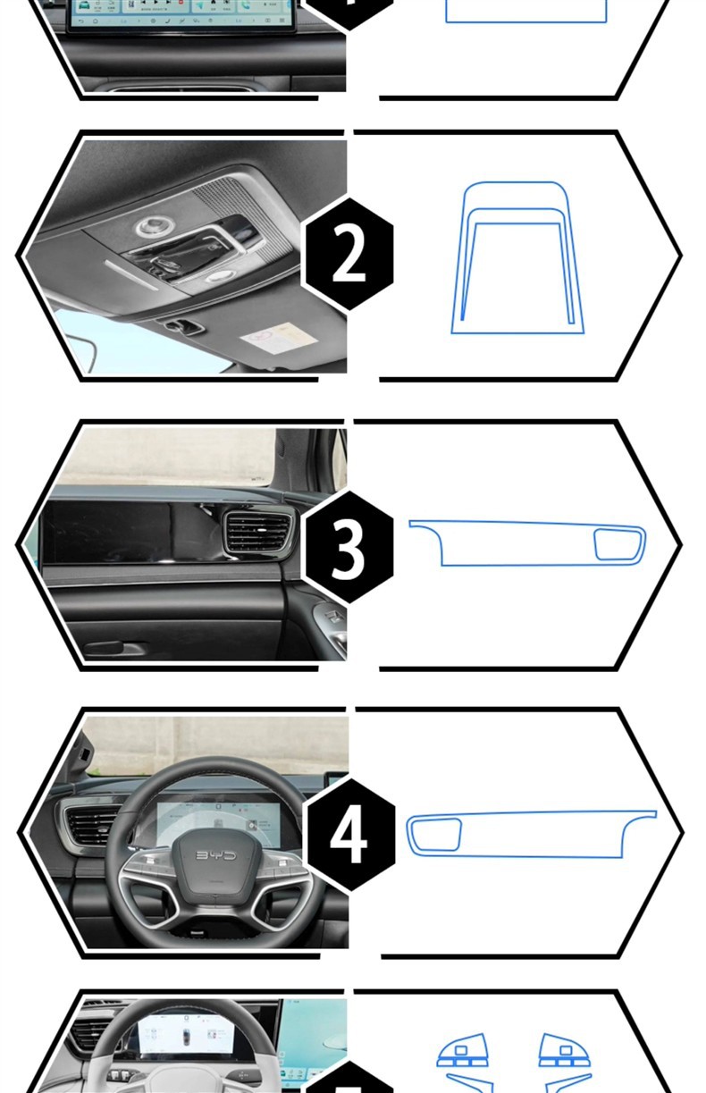 Interior Protective Film for BYD Seal Lion 06 2025
