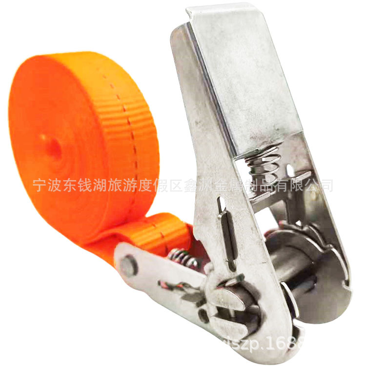 3M5M1寸304不锈钢拉紧器棘轮扣25mm800公斤橙色拉紧器货物捆绑带