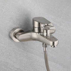 Hot and cold water mixing valve 304 stainless steel shower bathroom shower shower concealed triple bathtub hot and cold faucet